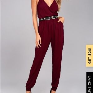 Lulus Maroon Jumpsuit